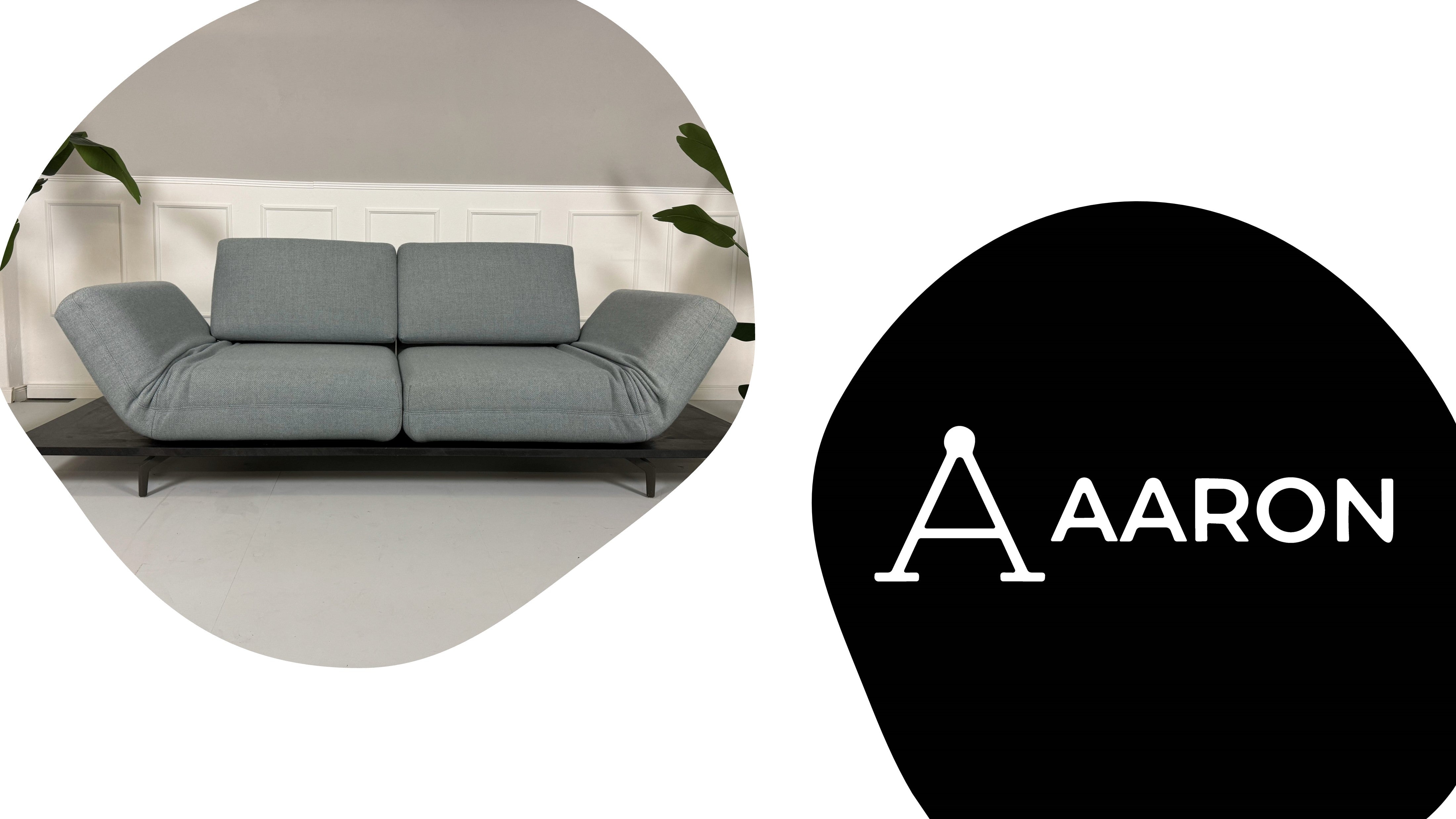 Designer-Sofa von Rolf Benz mit modernem, minimalistischen Design, angeboten von Aaron GmbH im Online-Shop für gebrauchte Sofas.