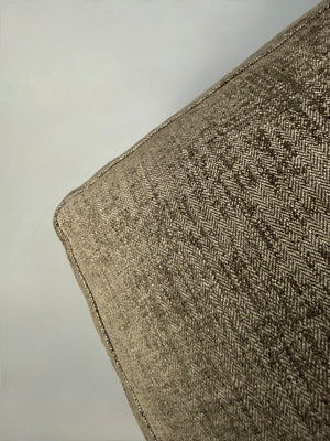 Gebrauchtes Flexform Soft Dream Designer Stoff Sofa in der Farbe Beige vor einer Wand, stilvoll und modern eingerichtet.