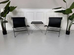 Flexform Timeless Chair Stuhl Leder Schwarz Citterio – Frontansicht | Aaron GmbH