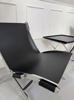 Flexform Timeless Chair Stuhl Leder Schwarz Citterio – Lehnenansicht | Aaron GmbH