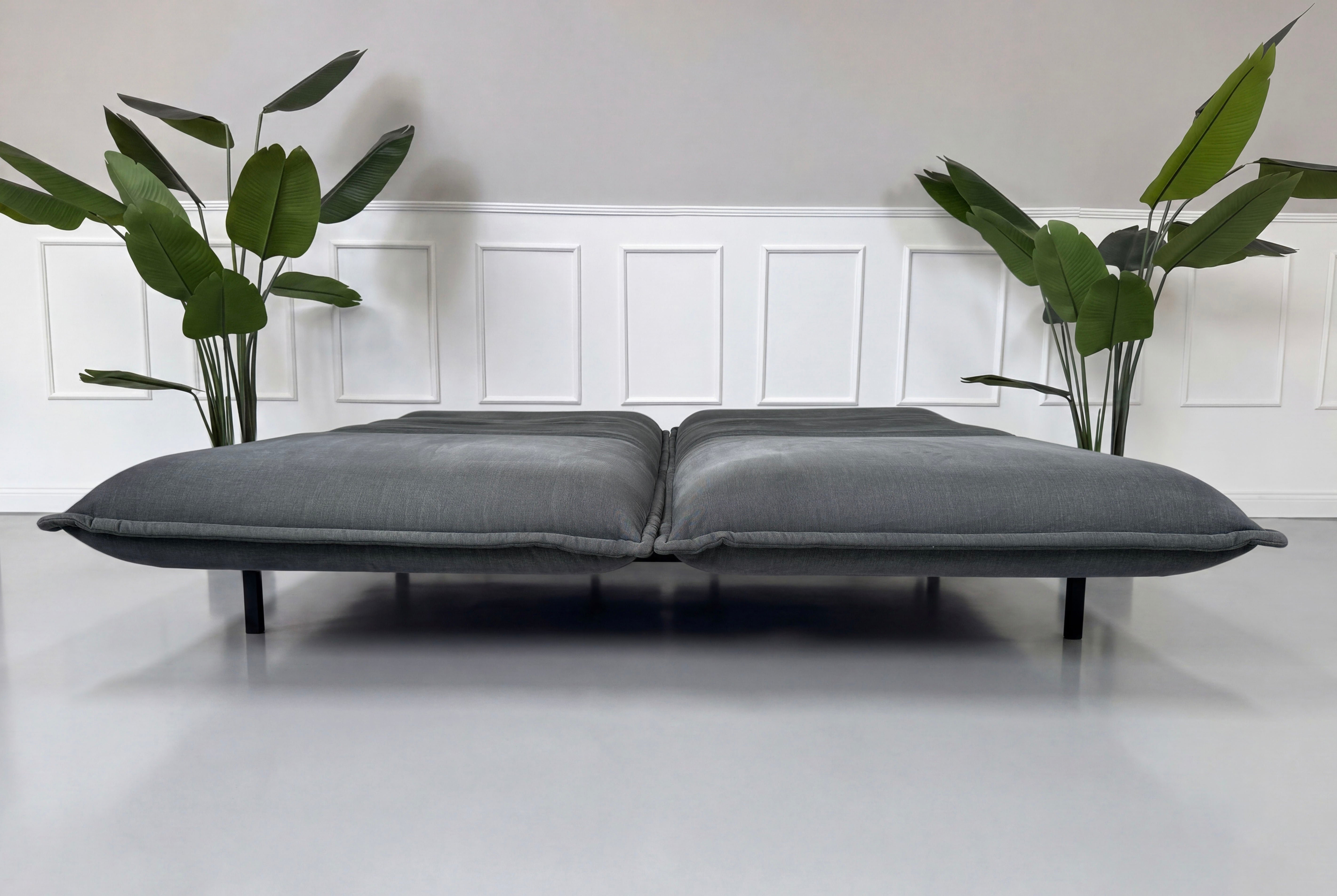Rolf Benz Nova Sofa Grau Schlaffunktion Elektrisch – Seitenansicht | Aaron GmbH