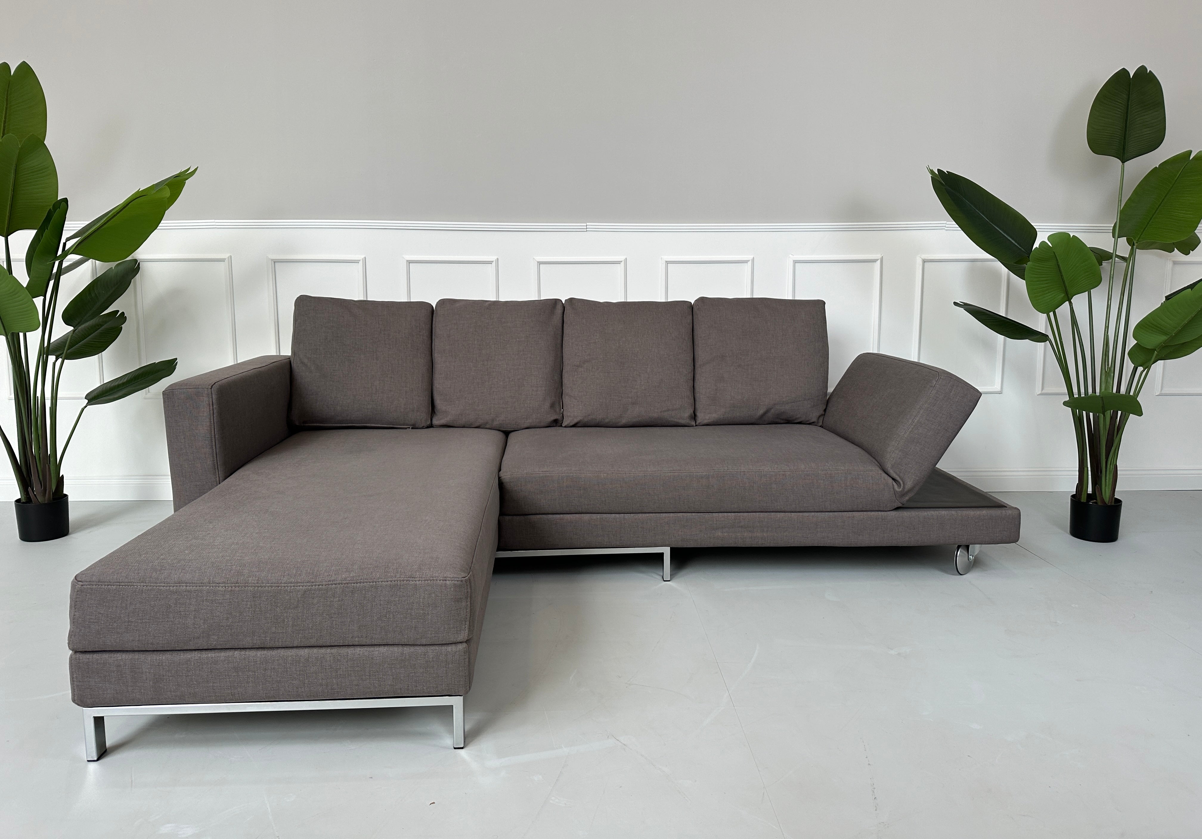Brühl Fourtwo Designer Sofa Stoff Schlafsofa Four Two Grau Taupe