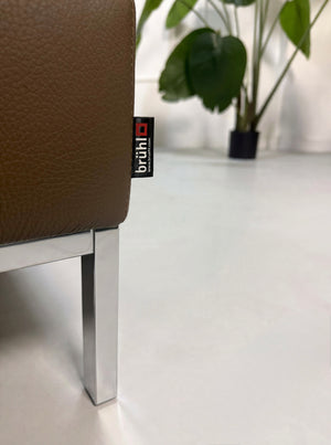 Brühl Tomo Sofa Braun Leder – Hinteransicht | Aaron GmbH