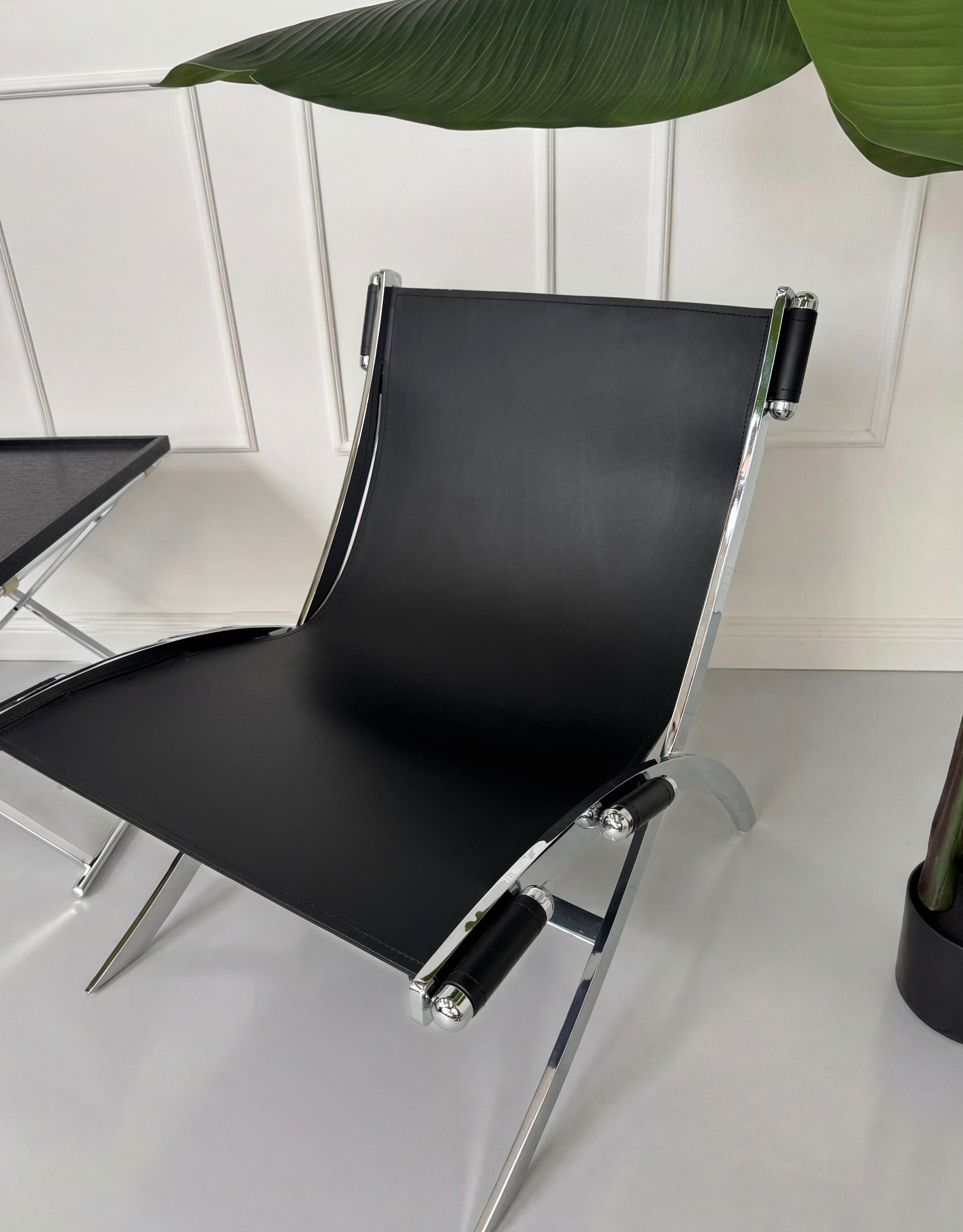 Flexform Timeless Chair Stuhl Leder Schwarz Citterio