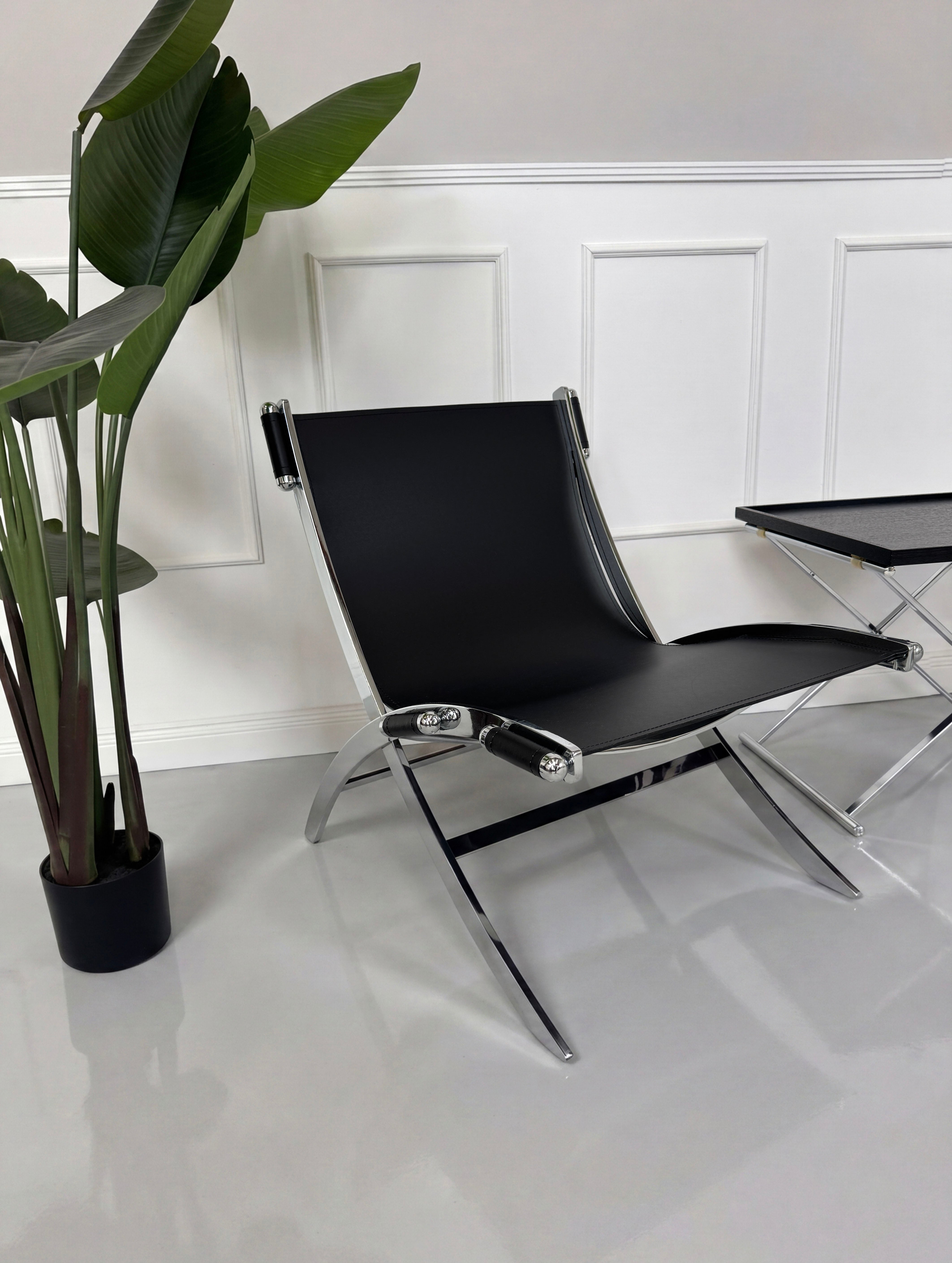 Flexform Timeless Chair Stuhl Leder Schwarz Citterio – Hinteransicht | Aaron GmbH