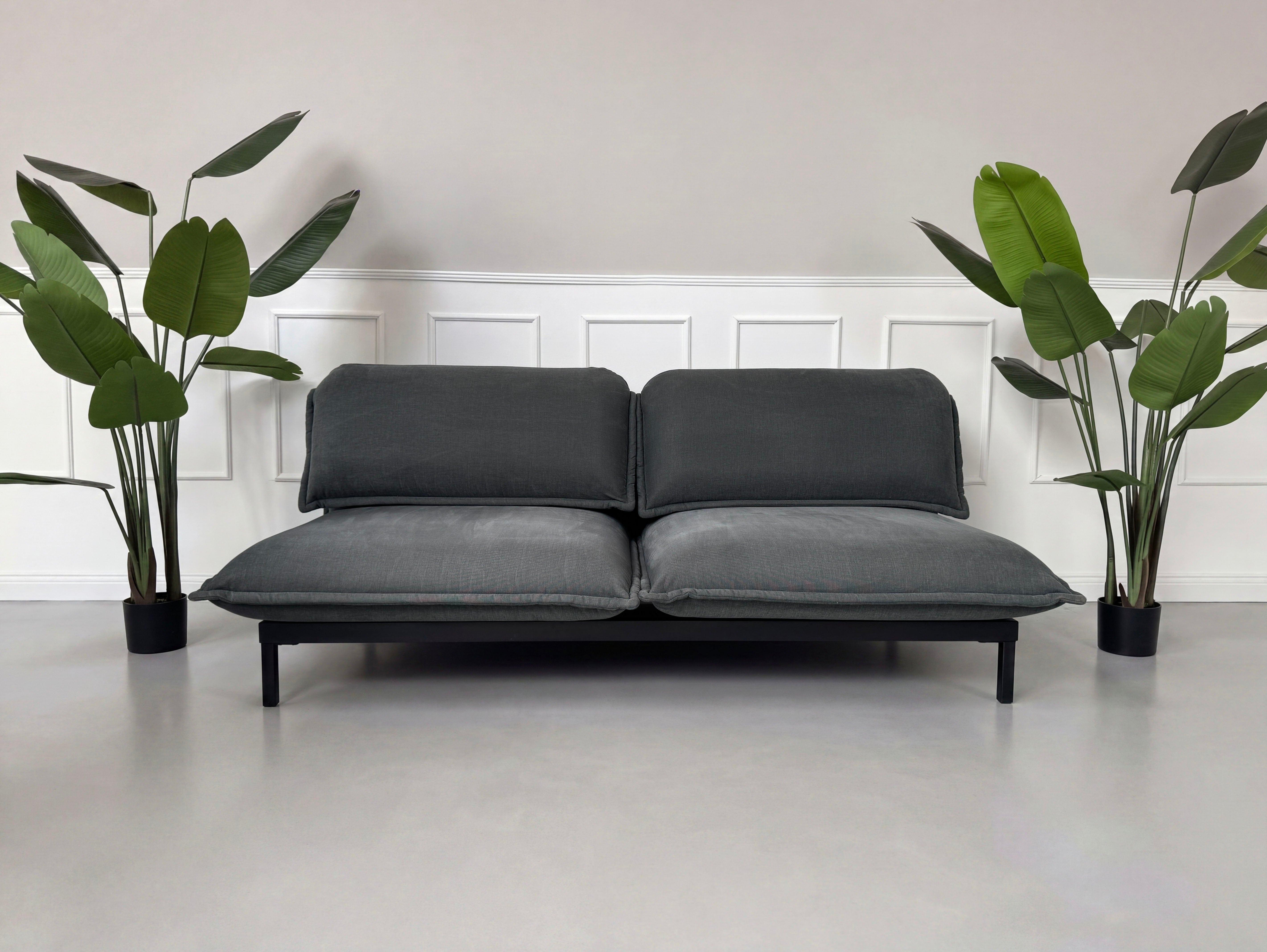 Rolf Benz Nova Designer Sofa Grau Couch Schlaffunktion Elektrisch