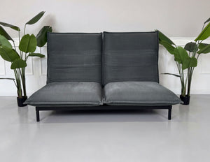Rolf Benz Nova Sofa Grau Schlaffunktion Elektrisch – Lehnenansicht | Aaron GmbH
